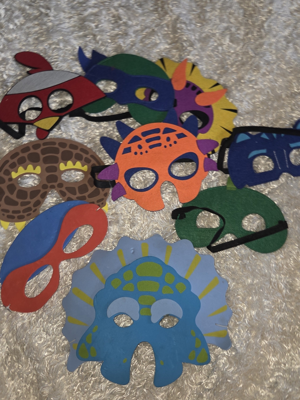 Kids' Colorful Animal & Superhero Dress-Up Masks - Multi Color